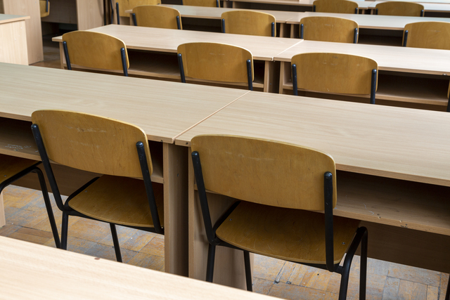 A fragment of the interior of the classroom in an educational institution